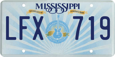 MS license plate LFX719