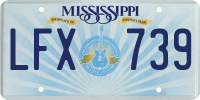 MS license plate LFX739