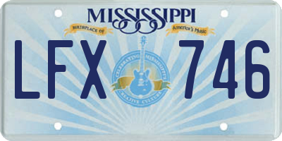 MS license plate LFX746