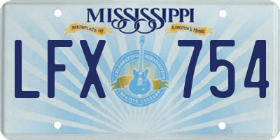 MS license plate LFX754
