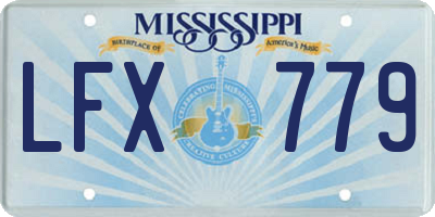 MS license plate LFX779