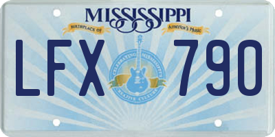 MS license plate LFX790