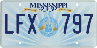 MS license plate LFX797