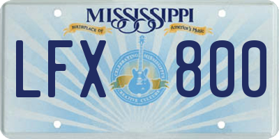 MS license plate LFX800