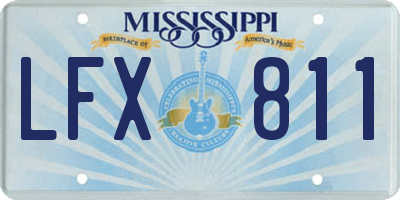 MS license plate LFX811