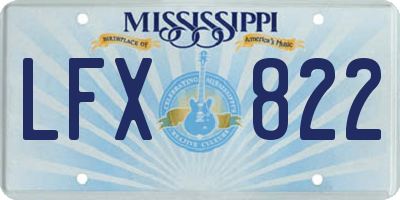 MS license plate LFX822