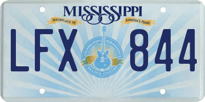 MS license plate LFX844