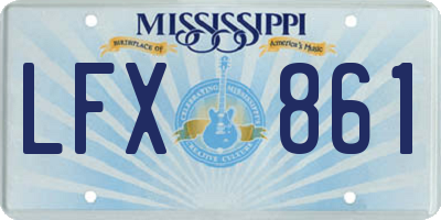 MS license plate LFX861