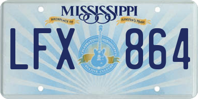 MS license plate LFX864