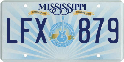 MS license plate LFX879