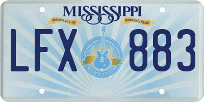 MS license plate LFX883