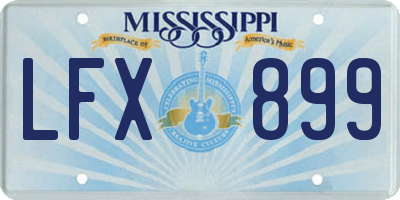 MS license plate LFX899