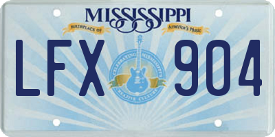 MS license plate LFX904