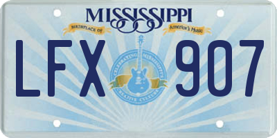 MS license plate LFX907