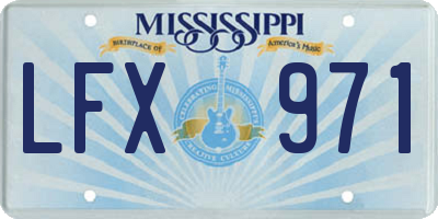 MS license plate LFX971