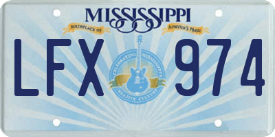 MS license plate LFX974