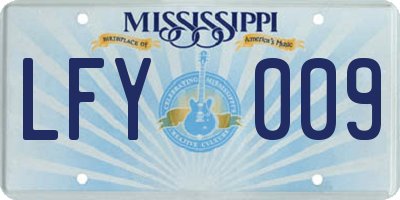 MS license plate LFY009