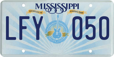 MS license plate LFY050