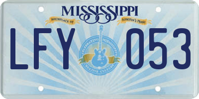 MS license plate LFY053