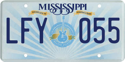 MS license plate LFY055