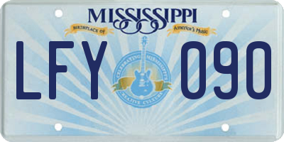 MS license plate LFY090