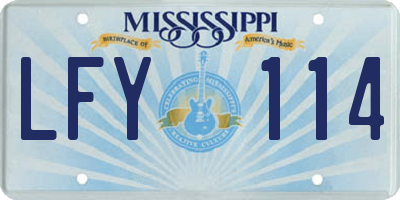 MS license plate LFY114