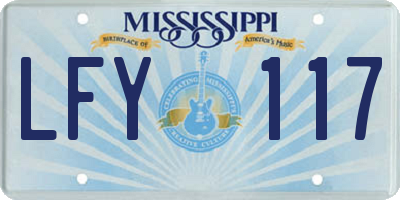 MS license plate LFY117
