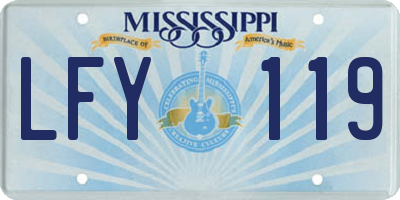 MS license plate LFY119