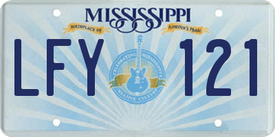 MS license plate LFY121