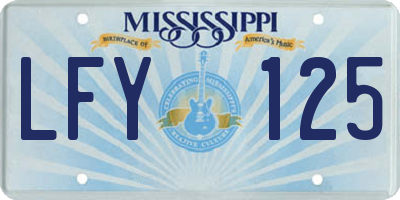 MS license plate LFY125