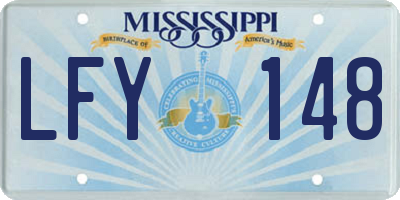 MS license plate LFY148
