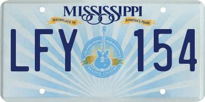 MS license plate LFY154