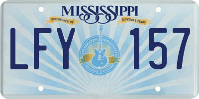 MS license plate LFY157