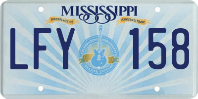 MS license plate LFY158