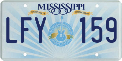 MS license plate LFY159