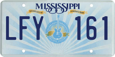 MS license plate LFY161