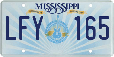 MS license plate LFY165