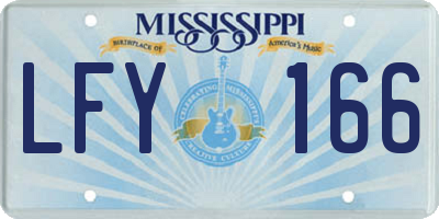 MS license plate LFY166