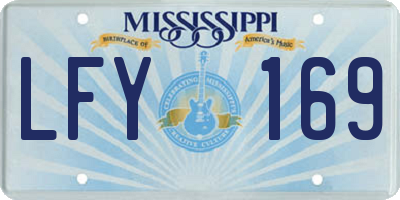 MS license plate LFY169
