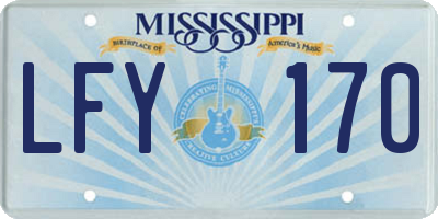 MS license plate LFY170