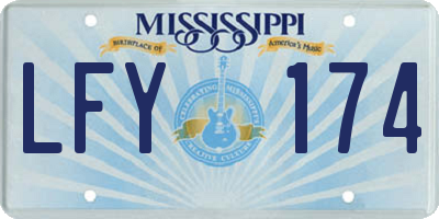 MS license plate LFY174