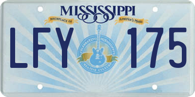 MS license plate LFY175