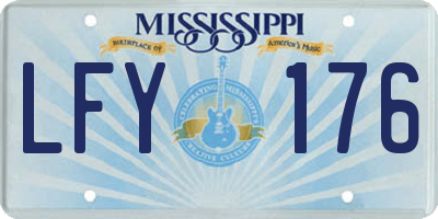 MS license plate LFY176