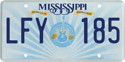 MS license plate LFY185