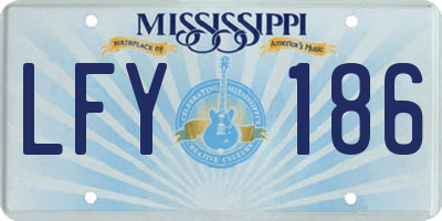 MS license plate LFY186