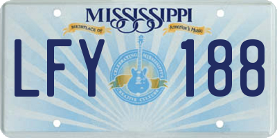 MS license plate LFY188