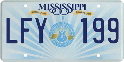 MS license plate LFY199
