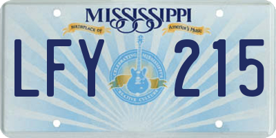 MS license plate LFY215