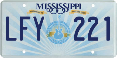 MS license plate LFY221