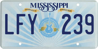MS license plate LFY239
